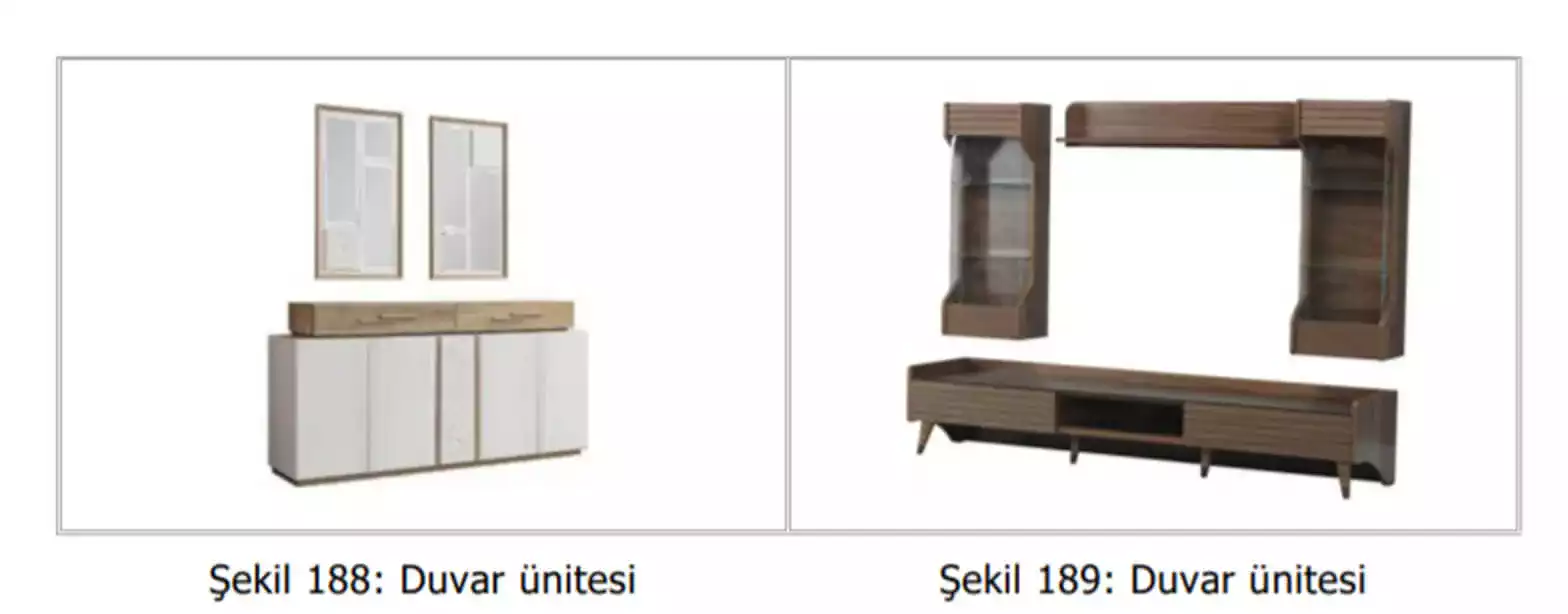 örnek mobilya duvar ünitesi-İzmir Patent
